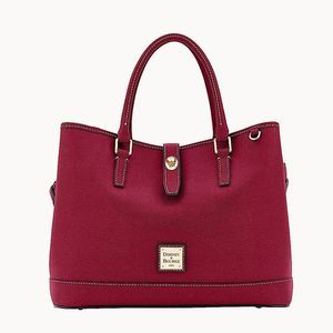 Dooney & Bourke Saffiano Perry Satchel , cranberry, H10x 7w x 123/4” L cranberry